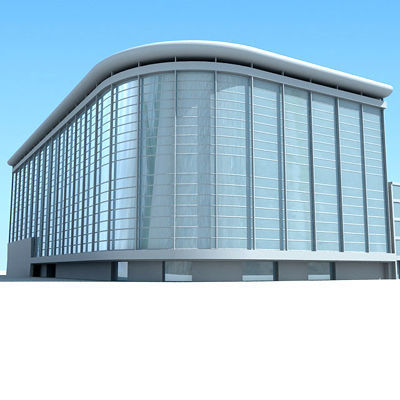 10 Architectural Buildings Low-poly 3D model_28