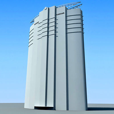 10 Architectural Buildings Low-poly 3D model_22