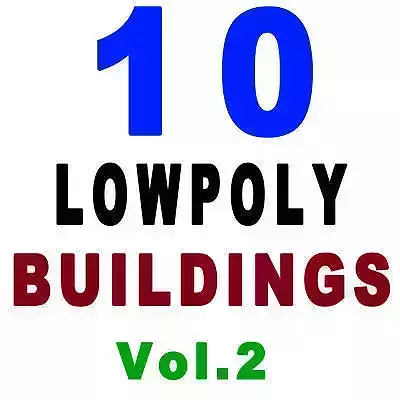 10 Architectural Buildings Low-poly 3D model