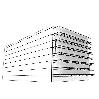 10 Architectural Buildings Low-poly 3D model_32