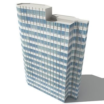 10 Architectural Buildings Low-poly 3D model_30