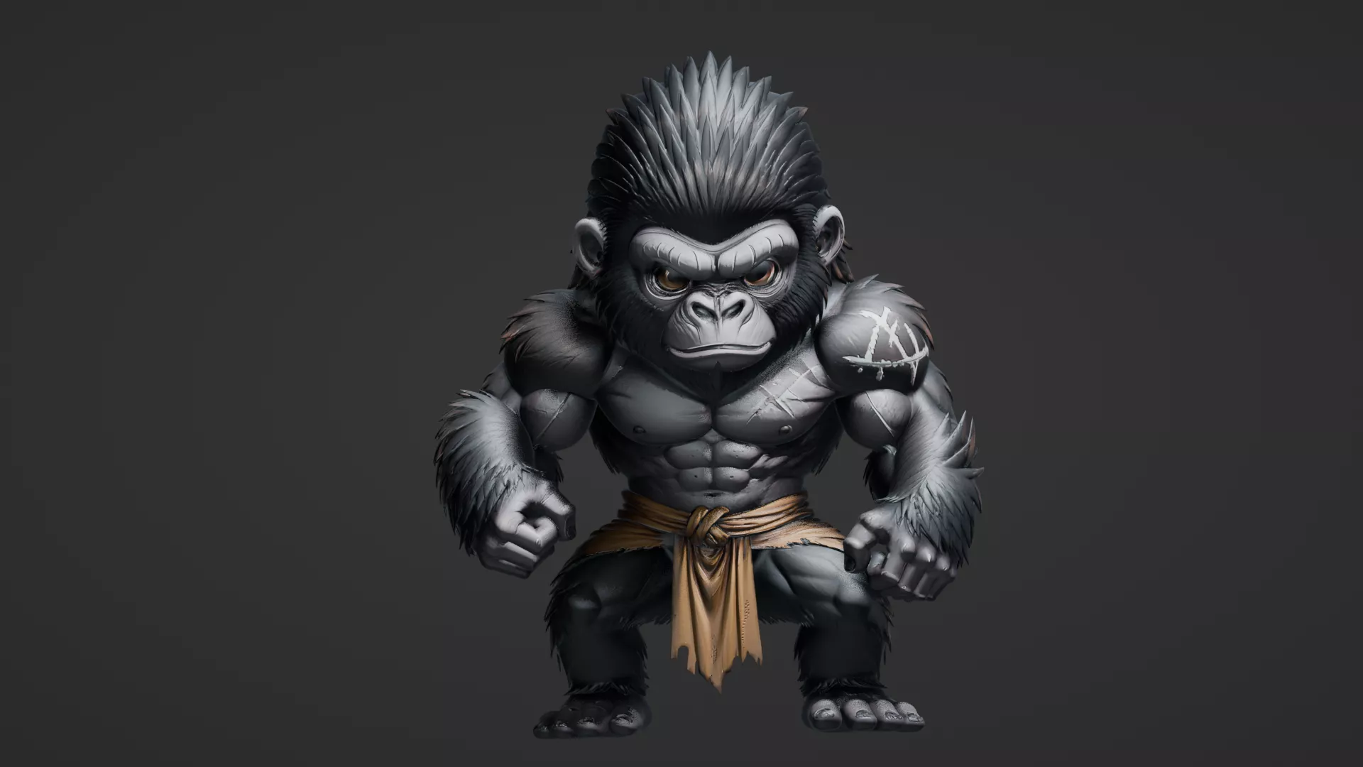 Armored Gorilla Warrior 3D print model