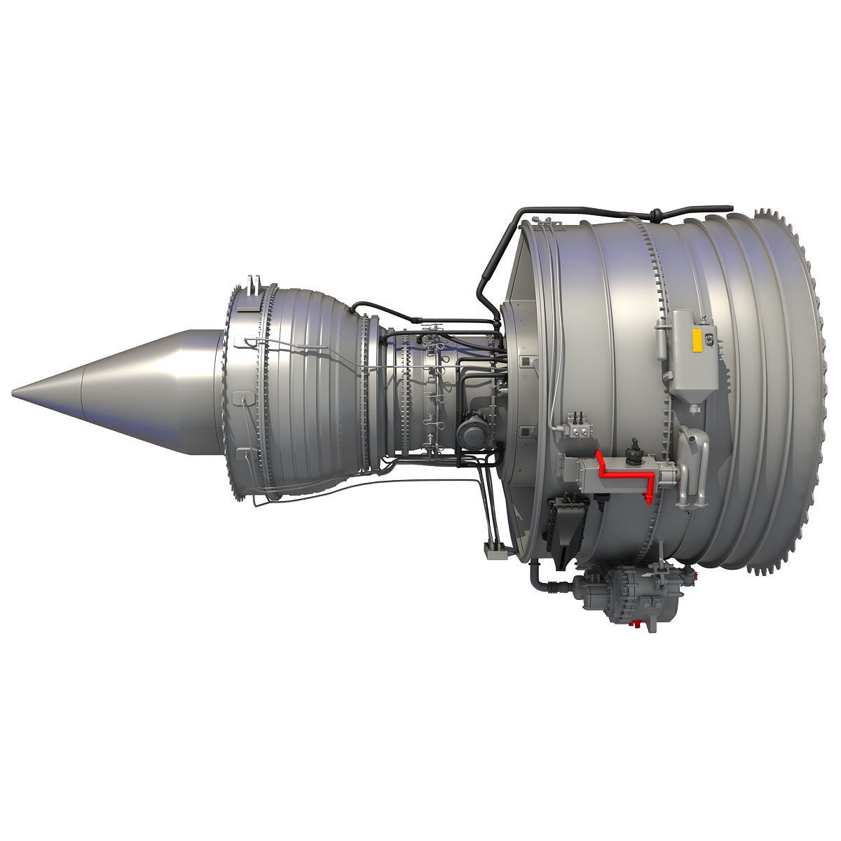 2 Sectioned Turbojet Engines 3D model_21