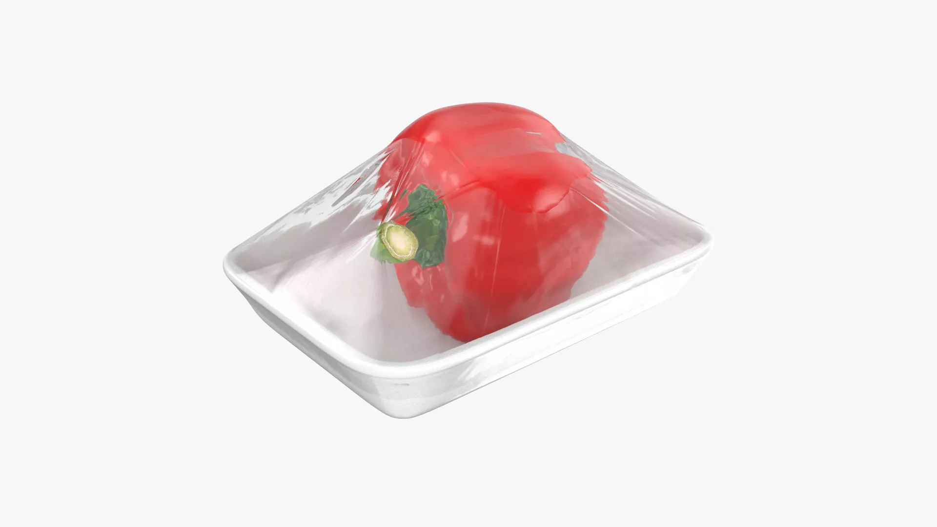 Wrapped Red Bell Pepper Low-poly 3D model