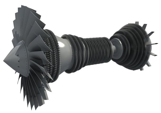 Jet Turbine Turbofan 3D model