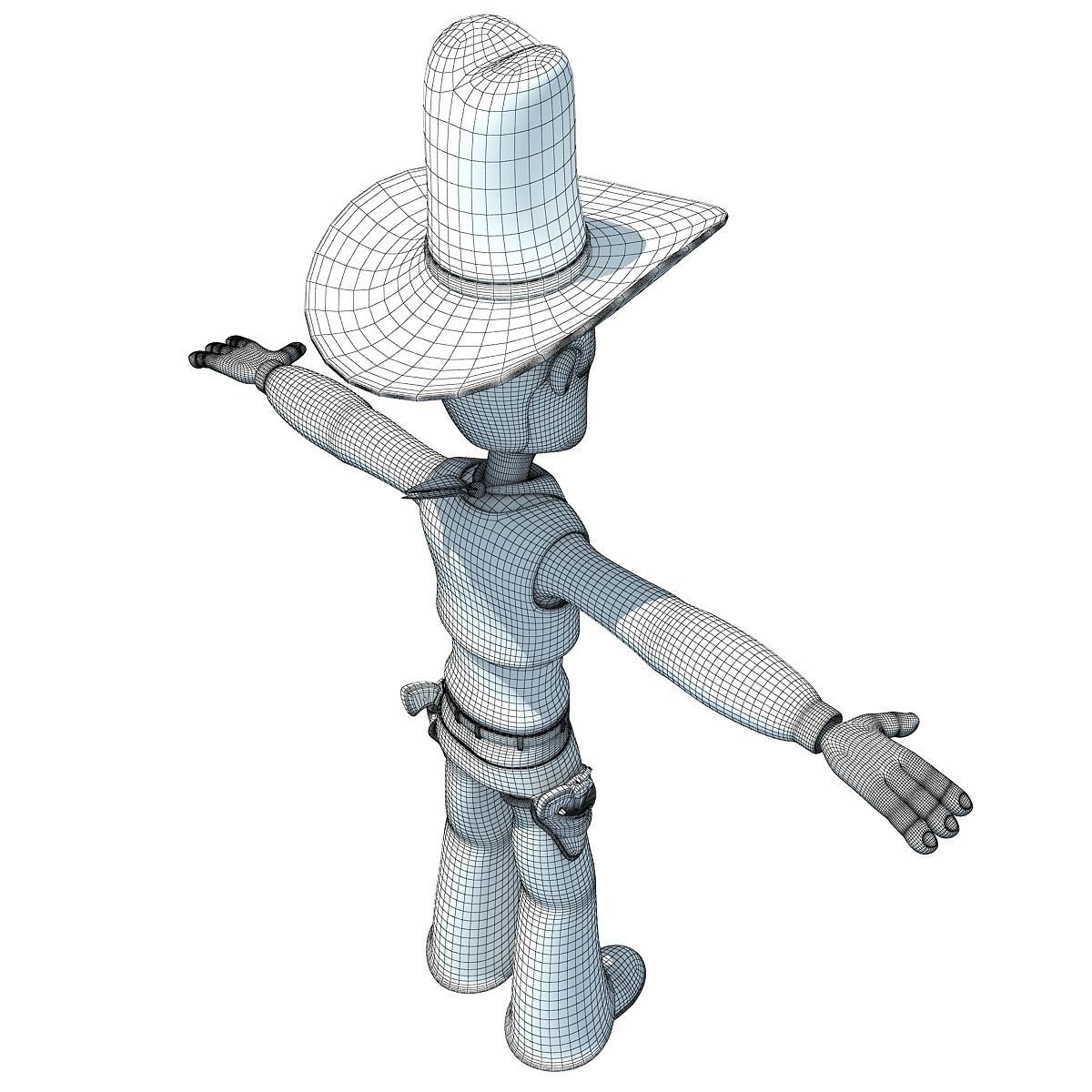 Cartoon Cowboy Character 3D model_13