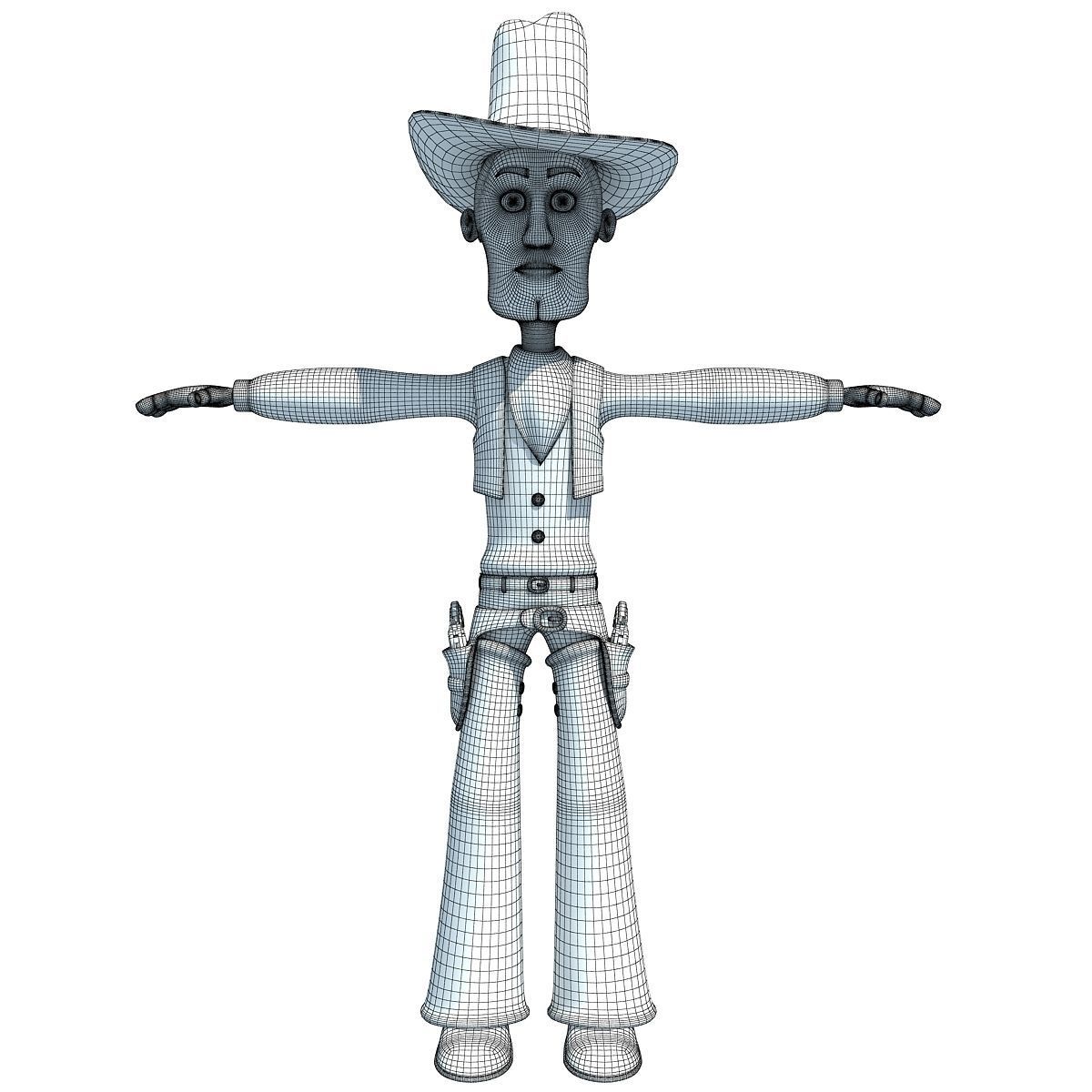 Cartoon Cowboy Character 3D model_12