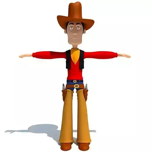 Cartoon Cowboy Character 3D model