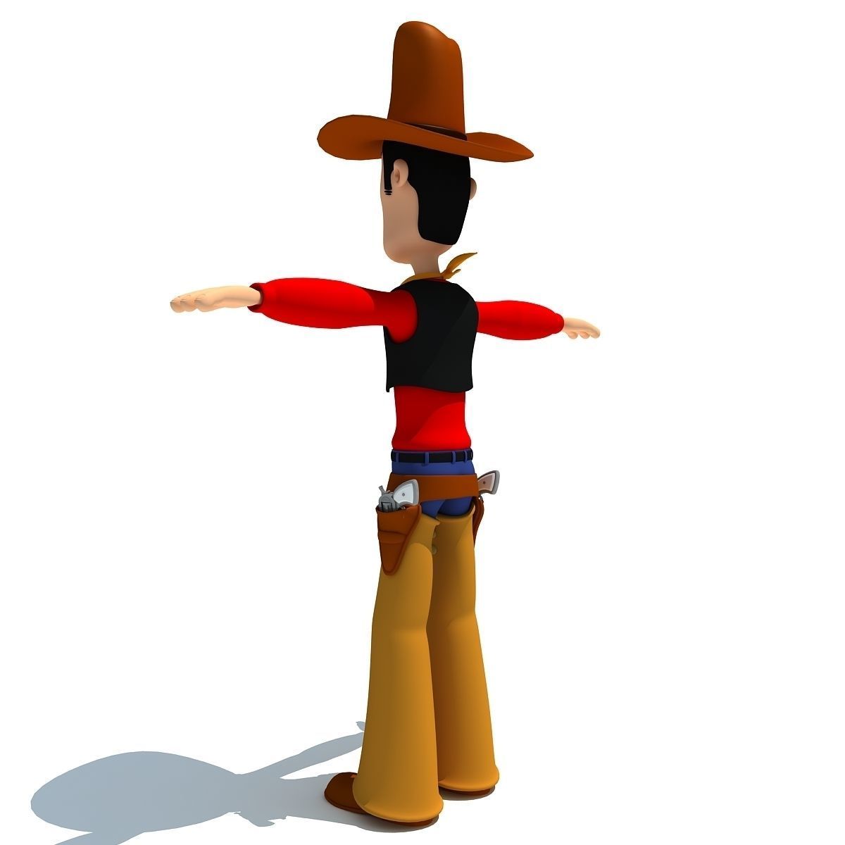 Cartoon Cowboy Character 3D model_5