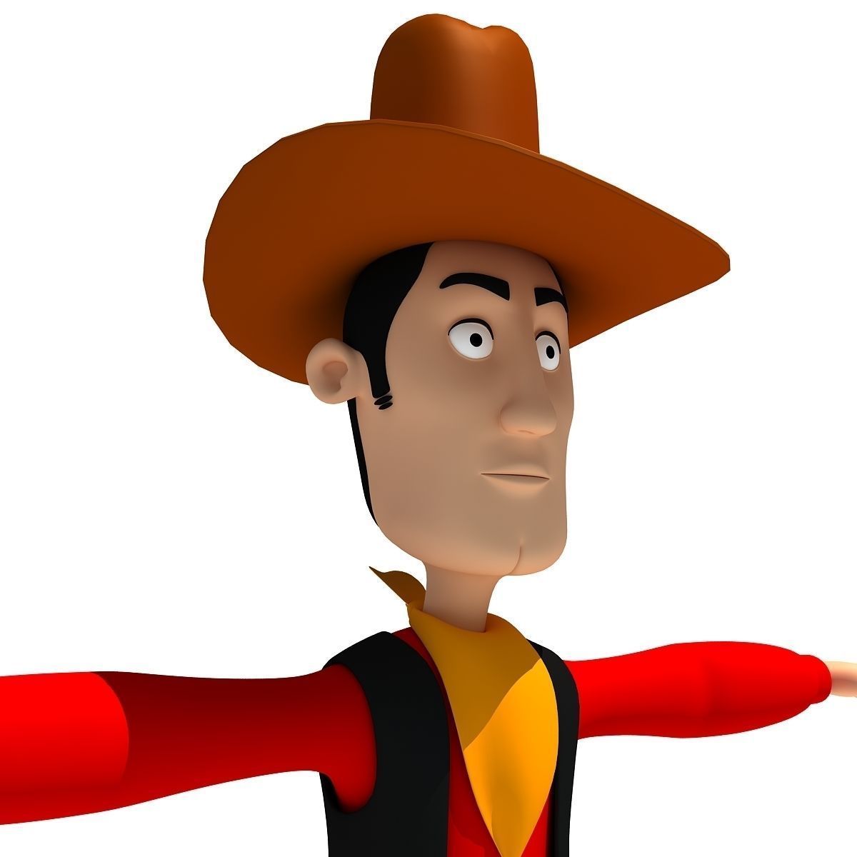 Cartoon Cowboy Character 3D model_6