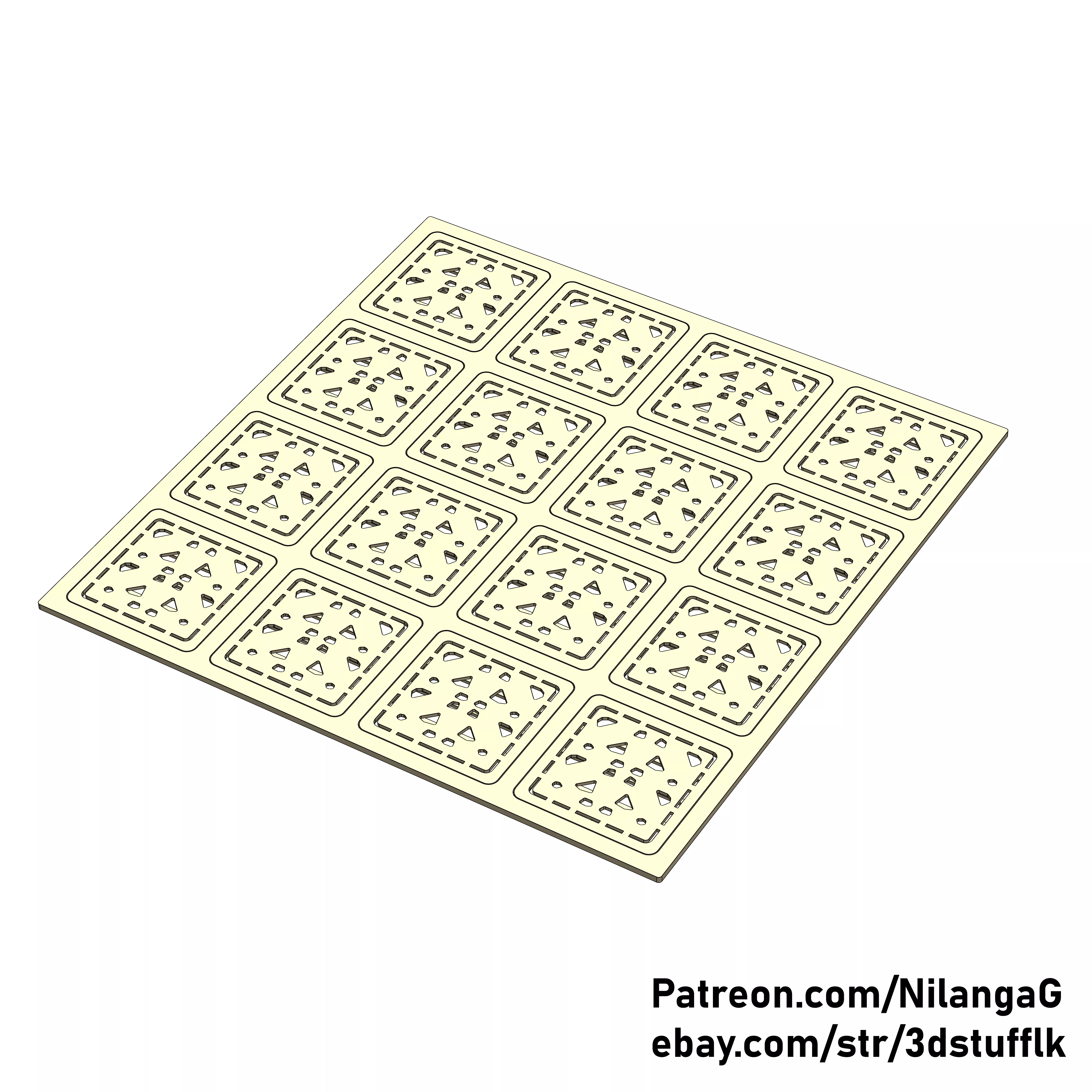 Jabbas Palace Grating Panels 3D print model
