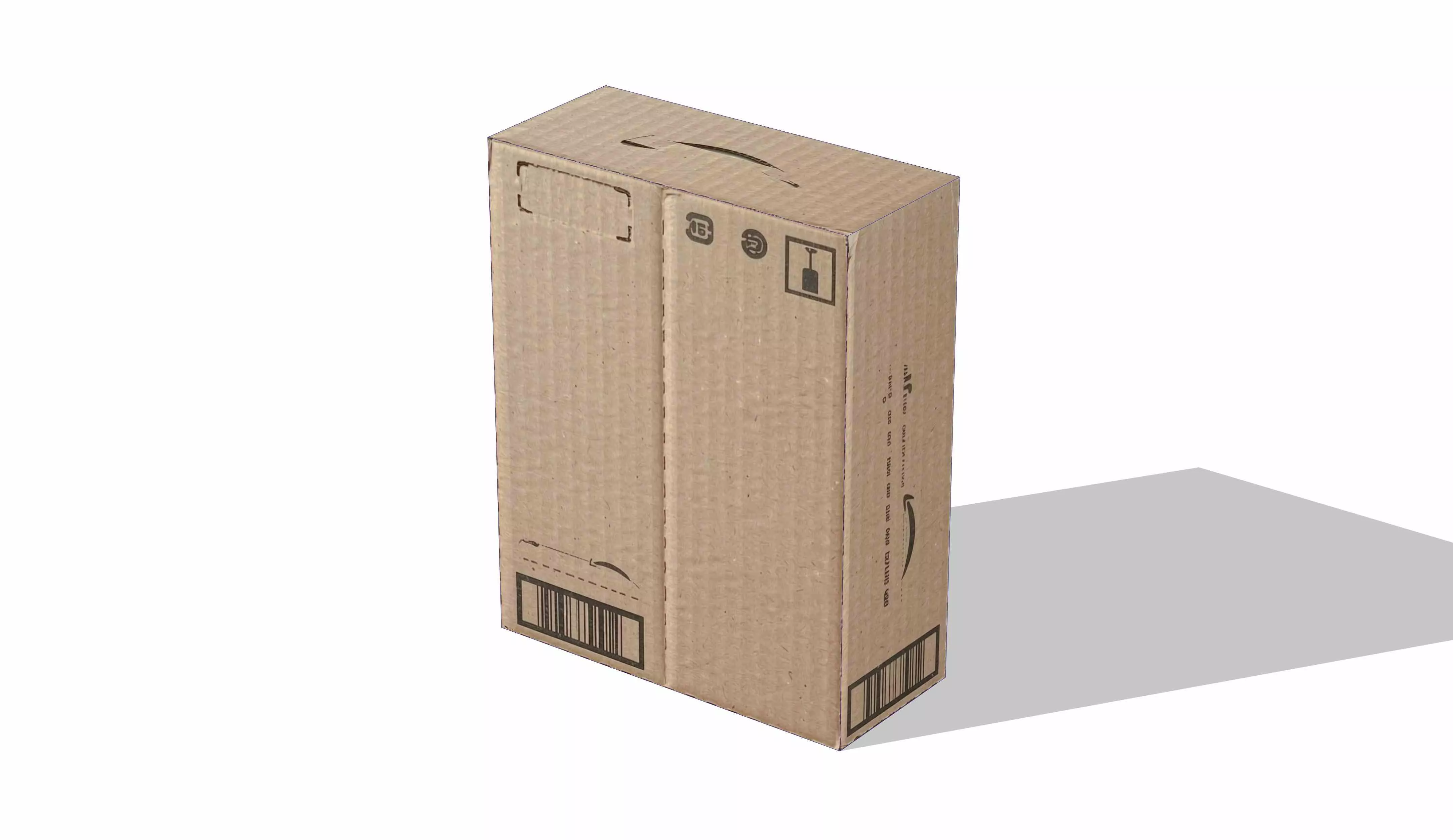 Low-Poly Corrugated Cardboard Box Low-poly 3D model