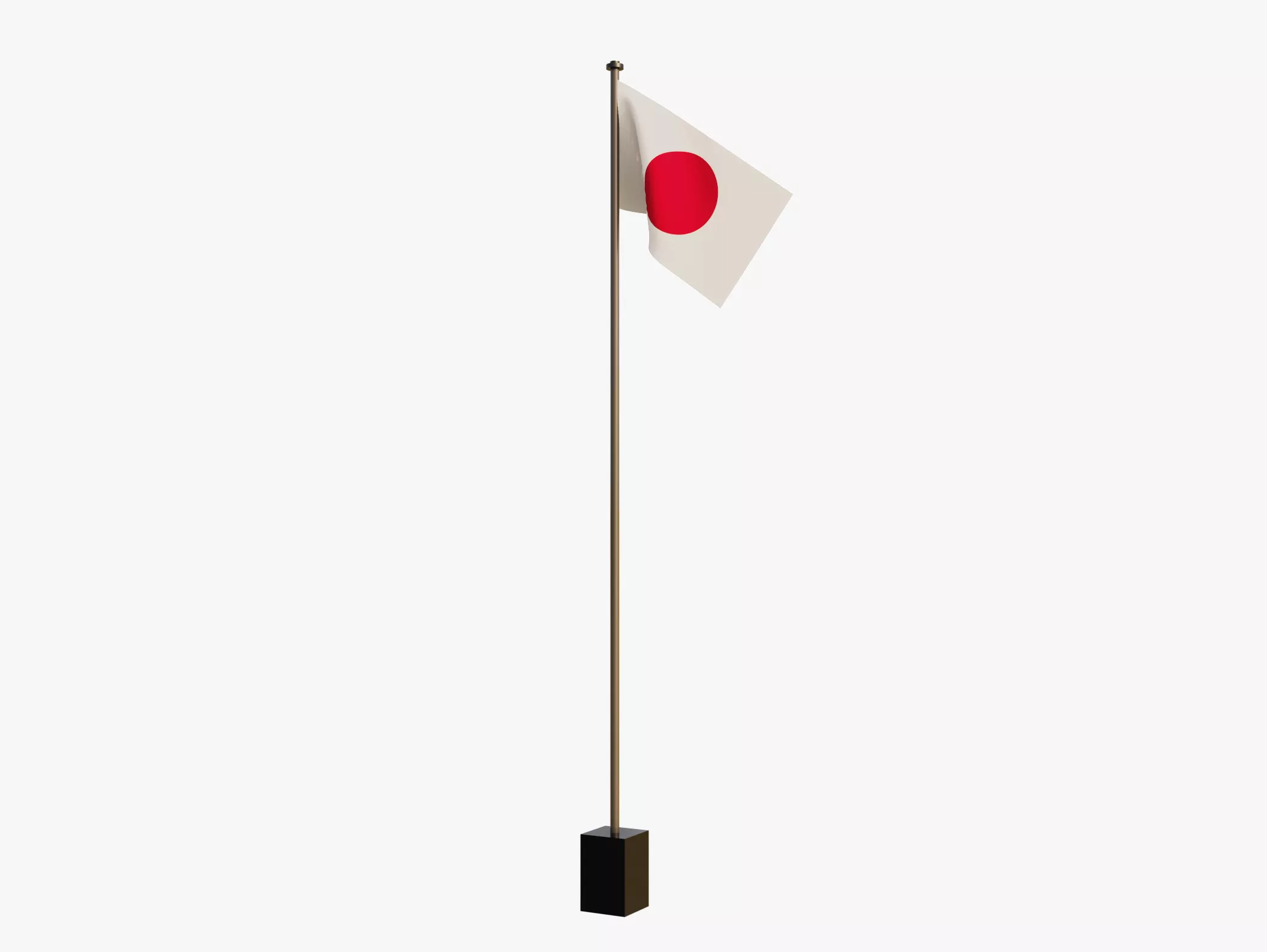 Japan Flag Free 3D model