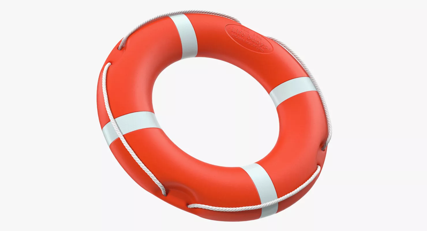 Round Life Saving Buoy 3D model
