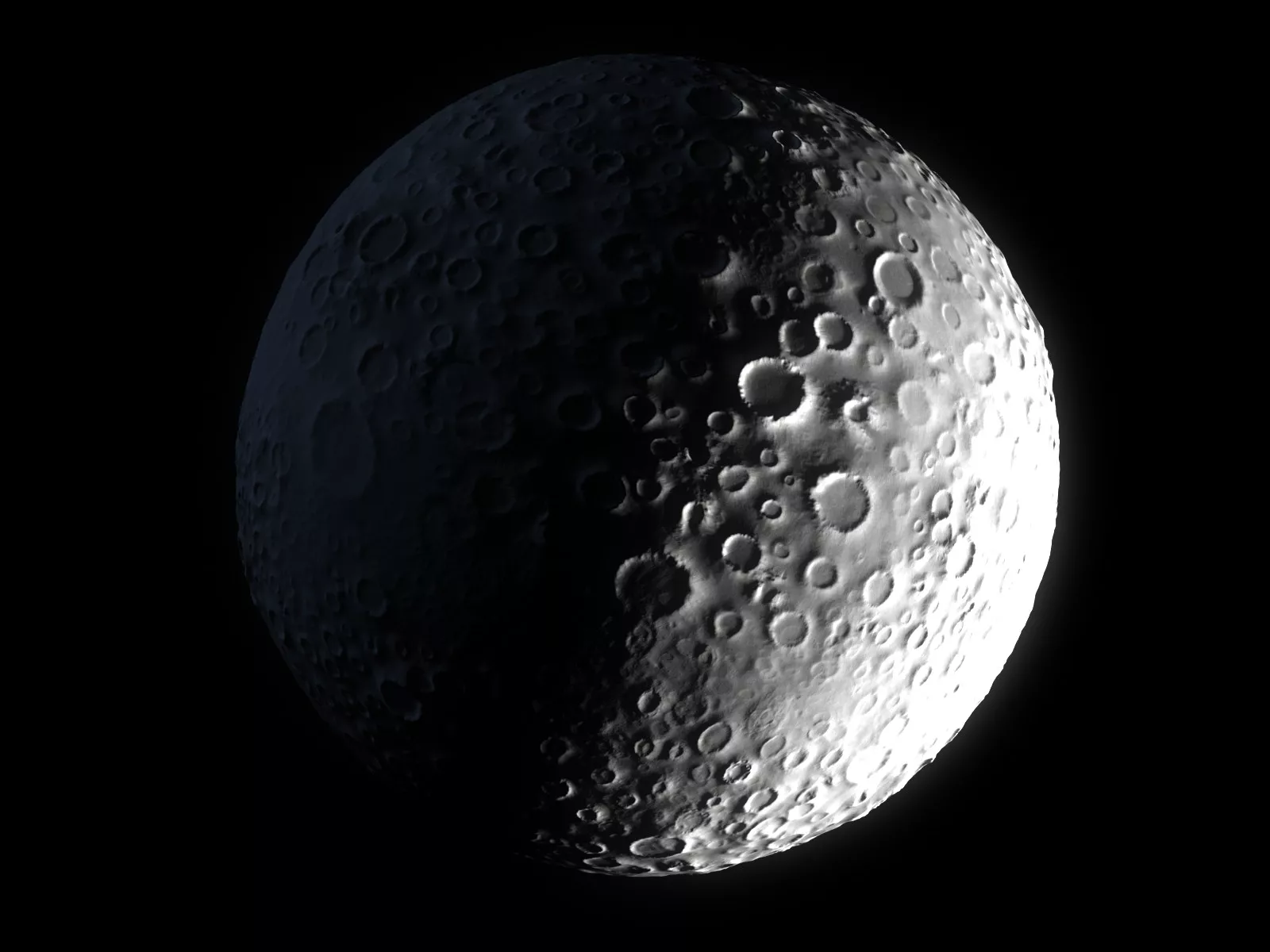 Moon Ultra HD Low-poly 3D model