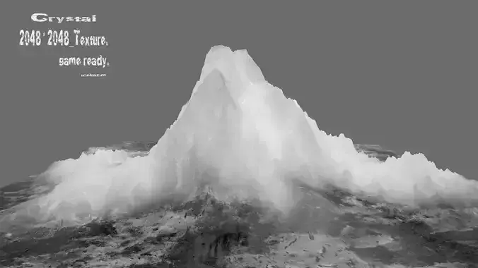 iceberg ice crystals in mountains Low-poly 3D model