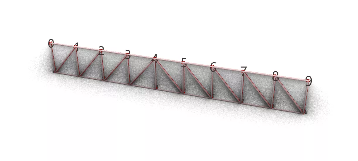Parametric Steel Truss Grasshopper Definition Low-poly 3D model