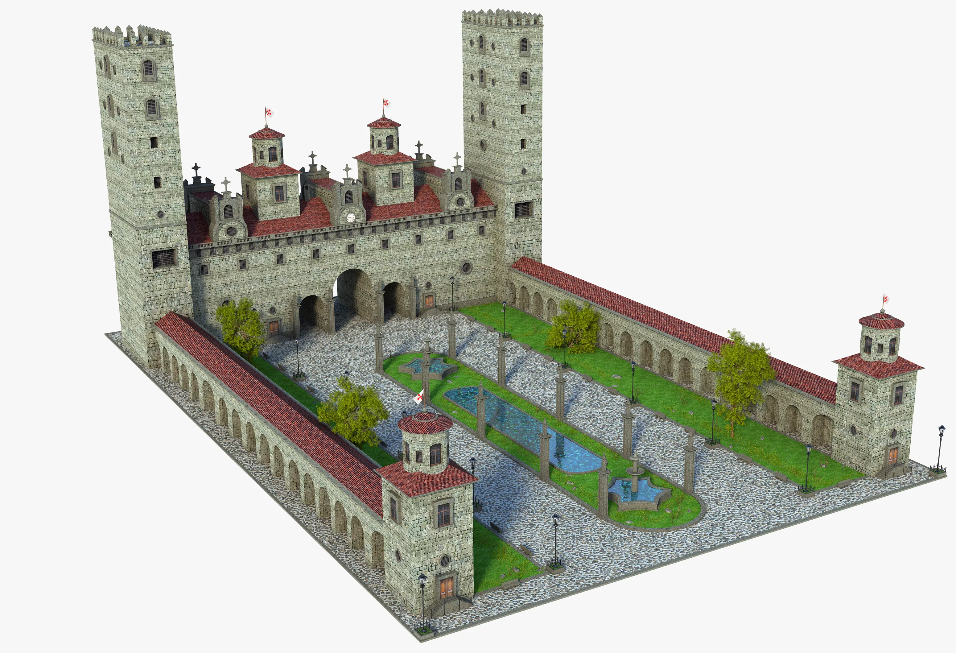Fantasy Castle Entrance 3D model