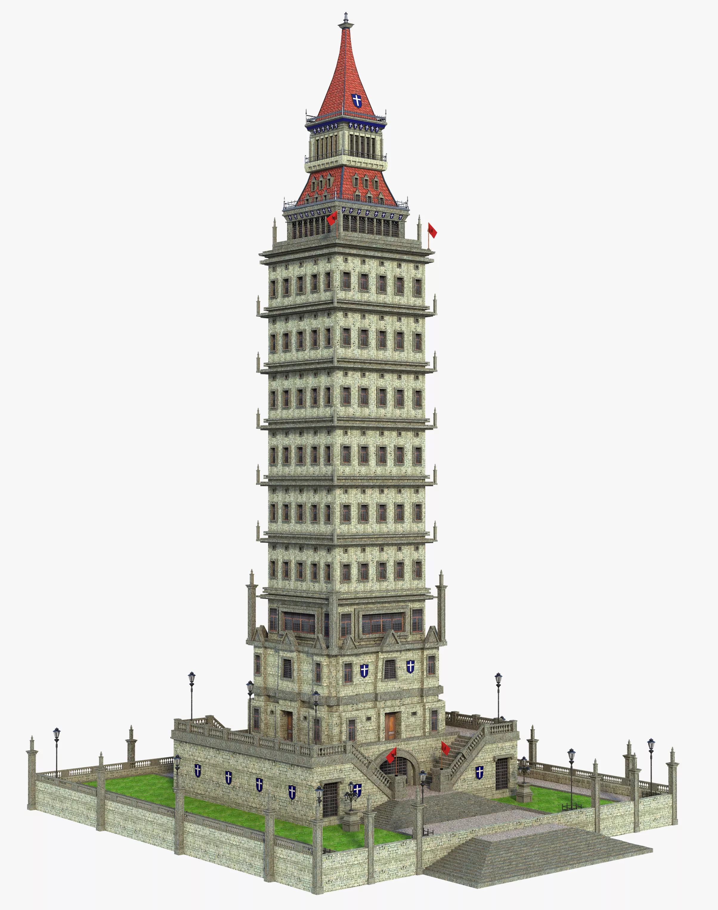 Classic SkyScraper 3D model