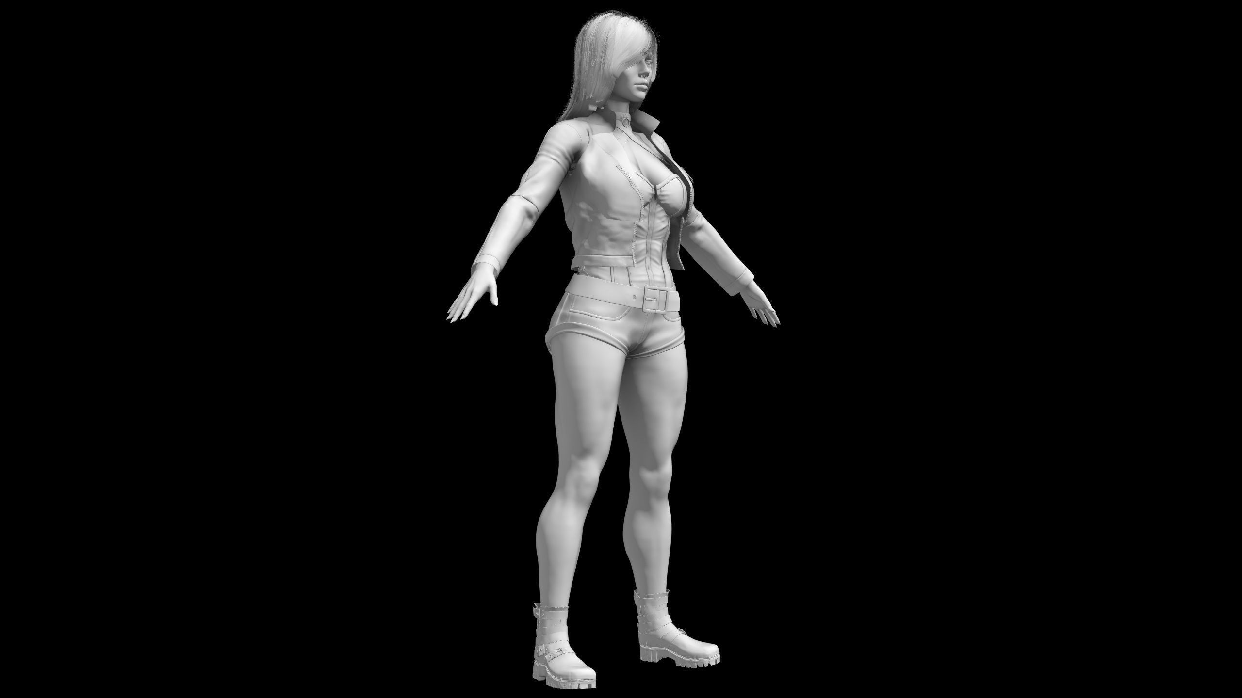 Black Canary Rebirth 3D model_3