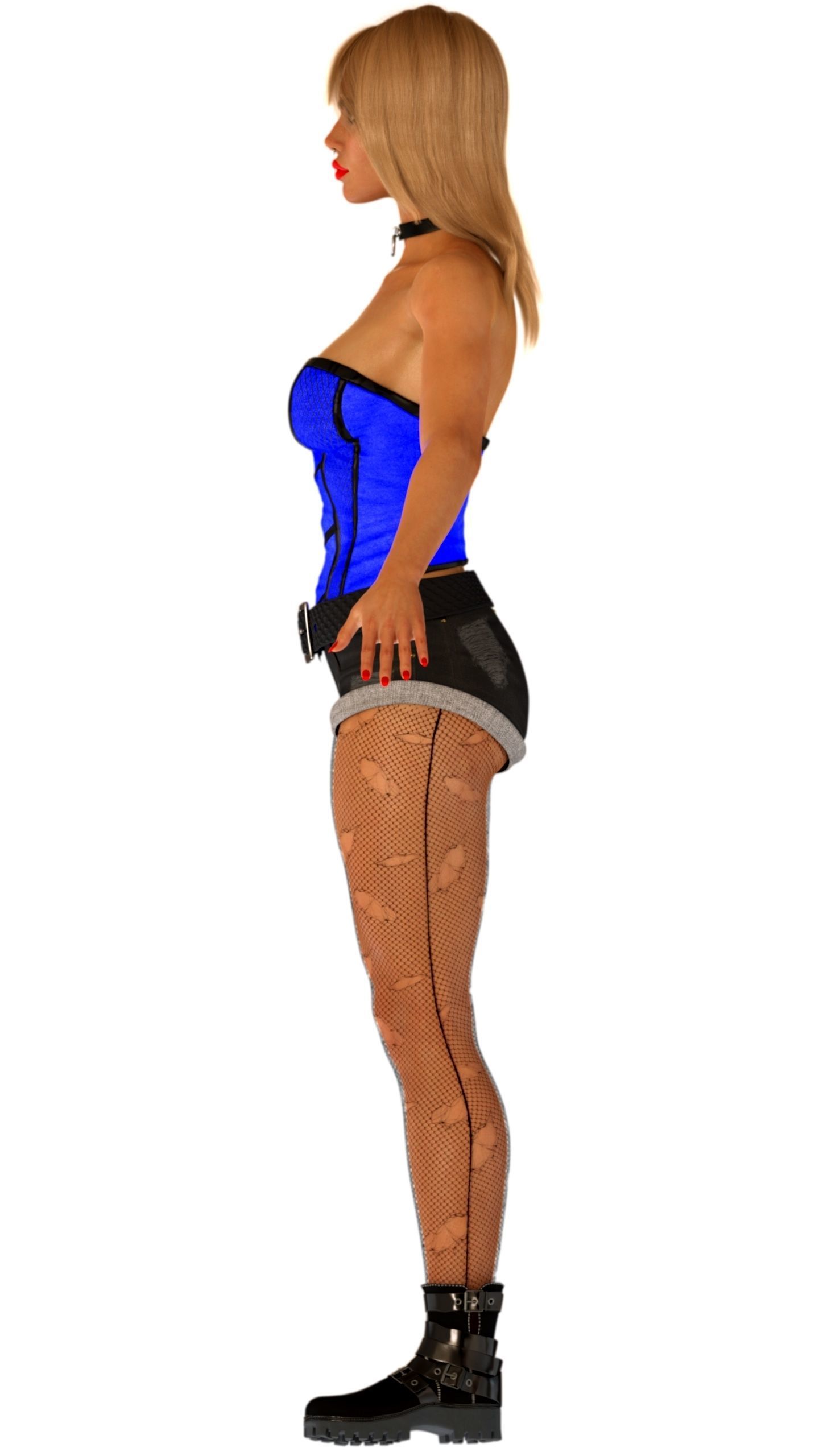Black Canary Rebirth 3D model_7