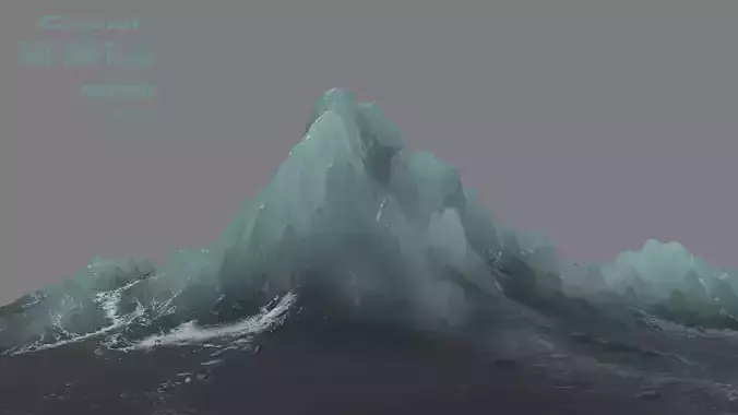 iceberg mountain covered in snow and ice