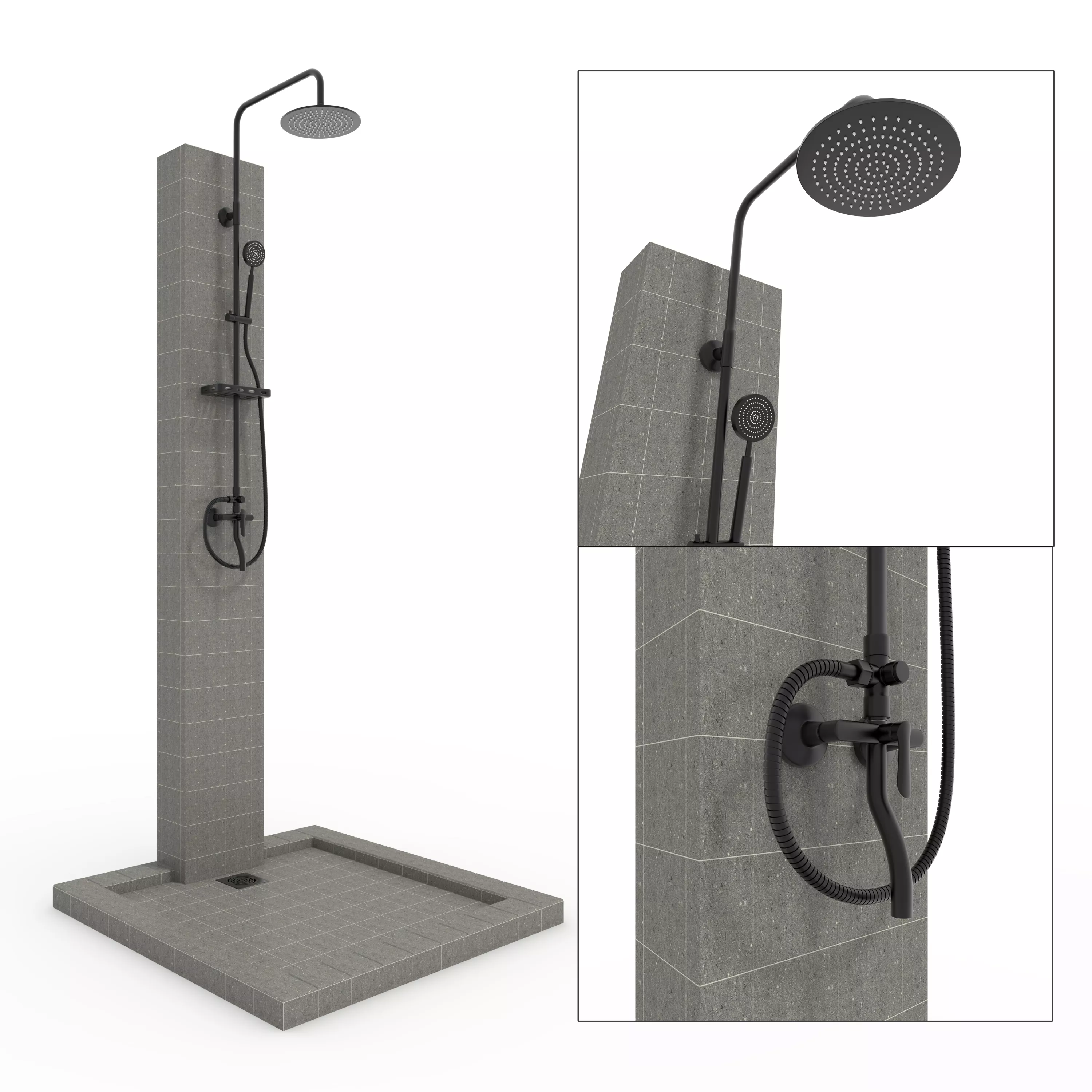 Outdoor Shower 07 3D model