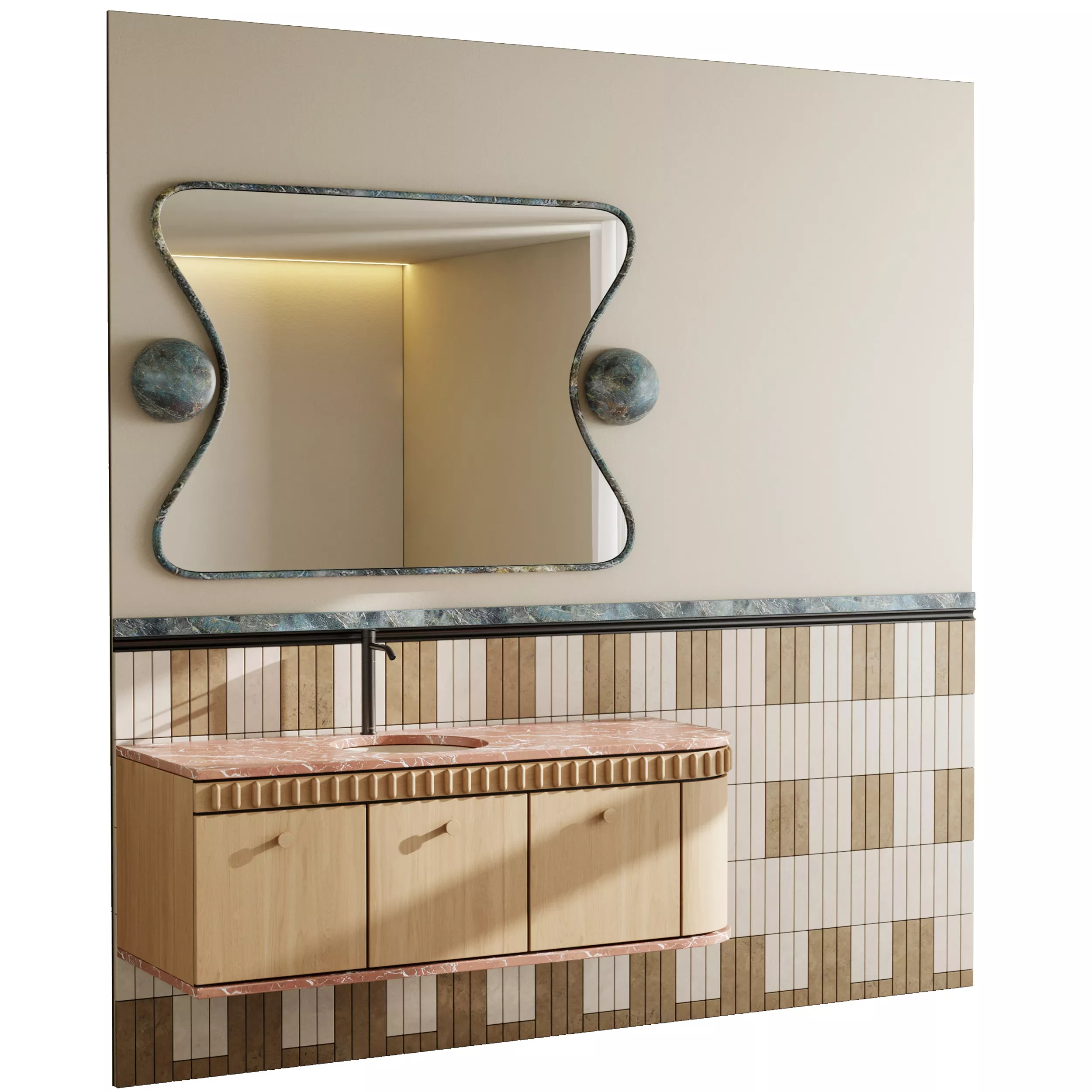 Bathroom furniture by Fauset Bathroom 264 Low-poly 3D model