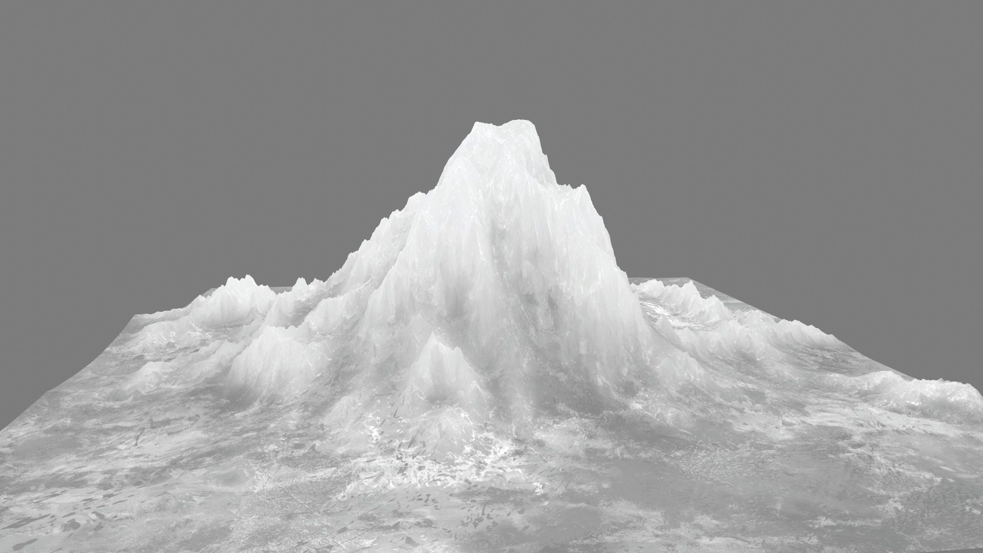 iceberg crystal mountain - cover art Low-poly 3D model_9