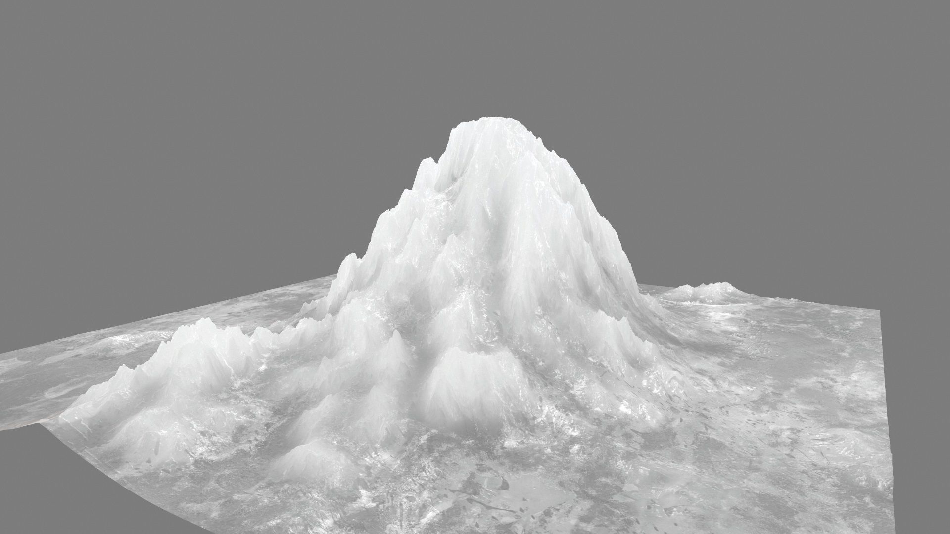 iceberg crystal mountain - cover art Low-poly 3D model_4