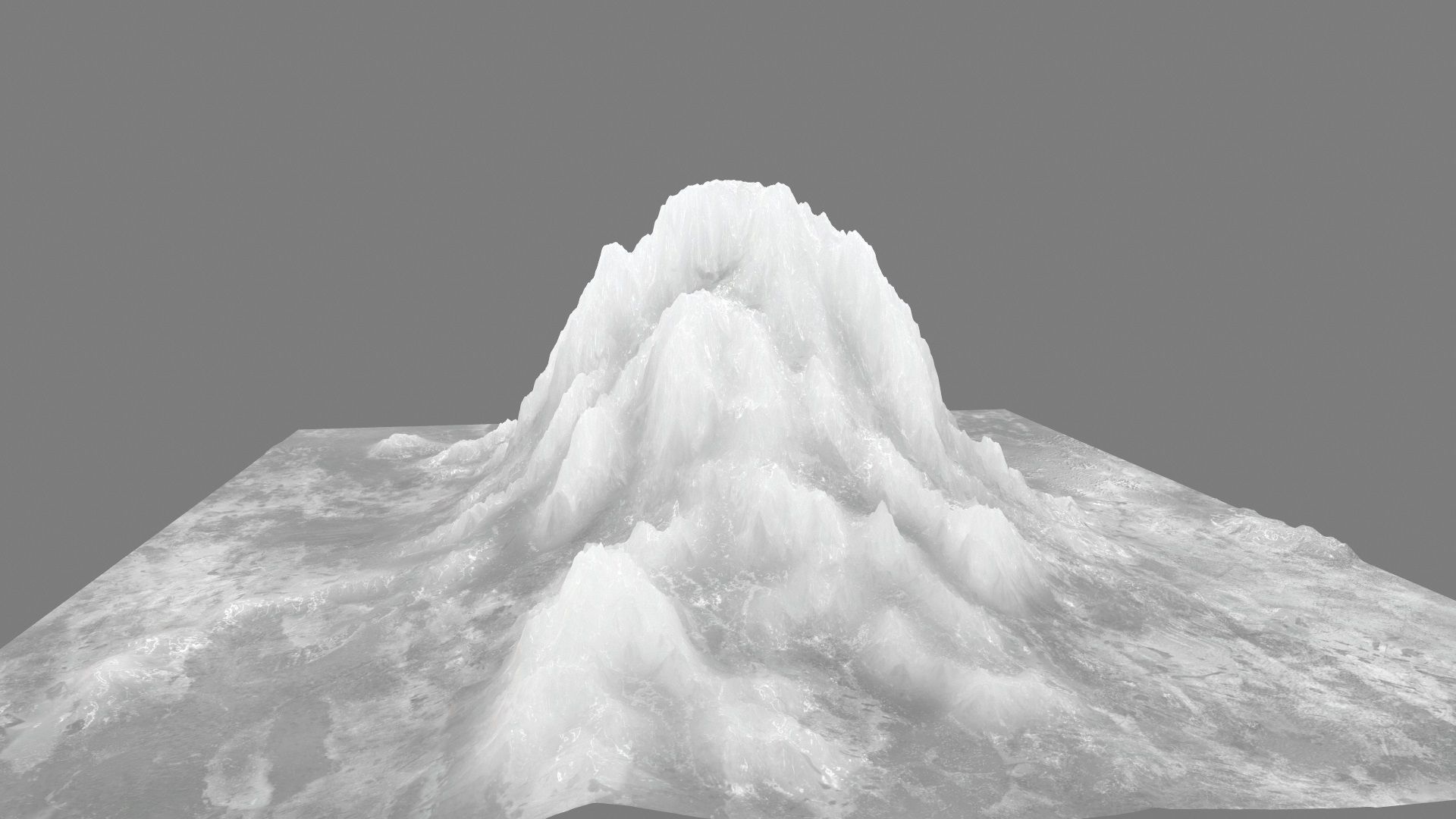 iceberg crystal mountain - cover art Low-poly 3D model_5