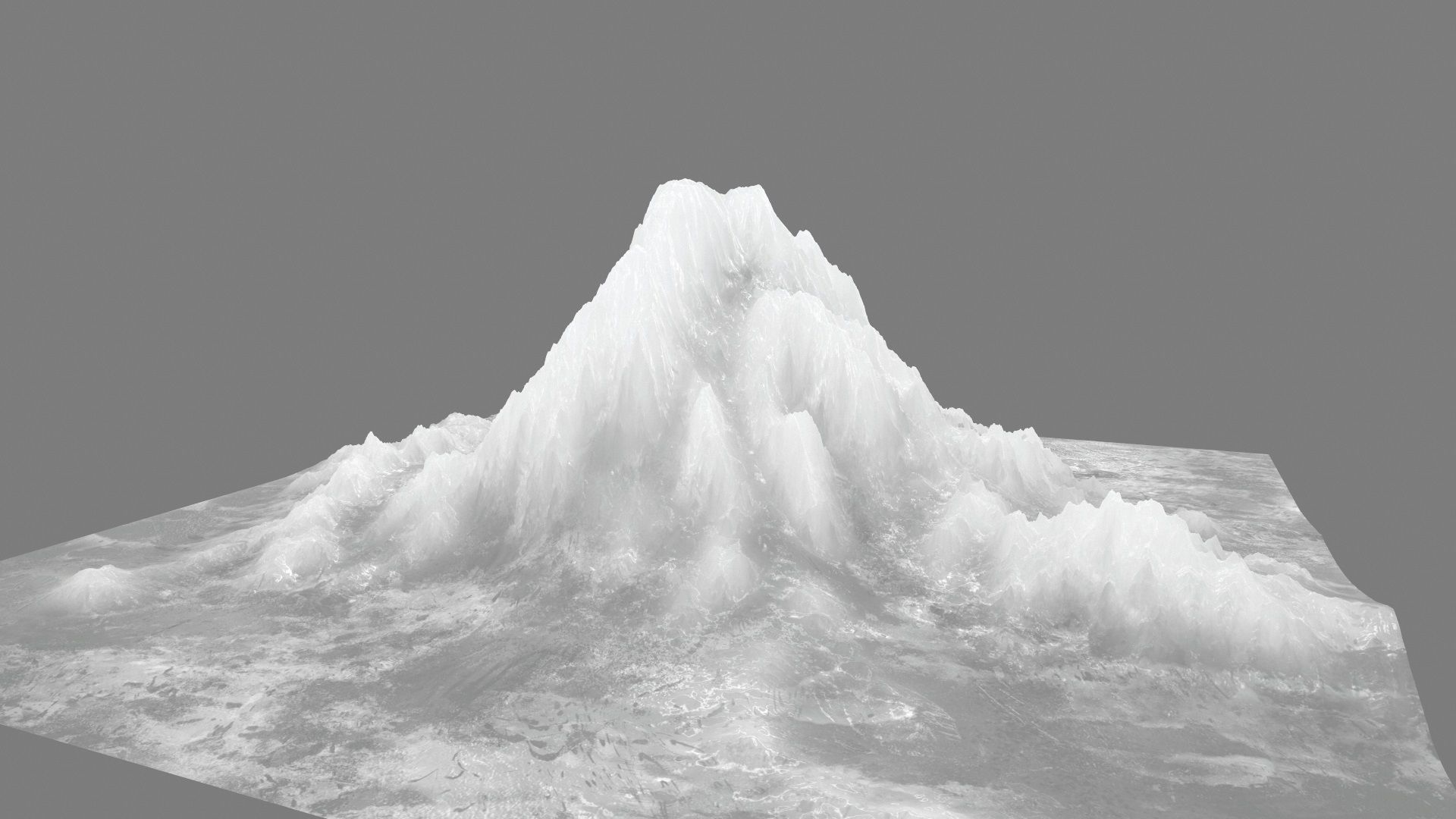 iceberg crystal mountain - cover art Low-poly 3D model_7