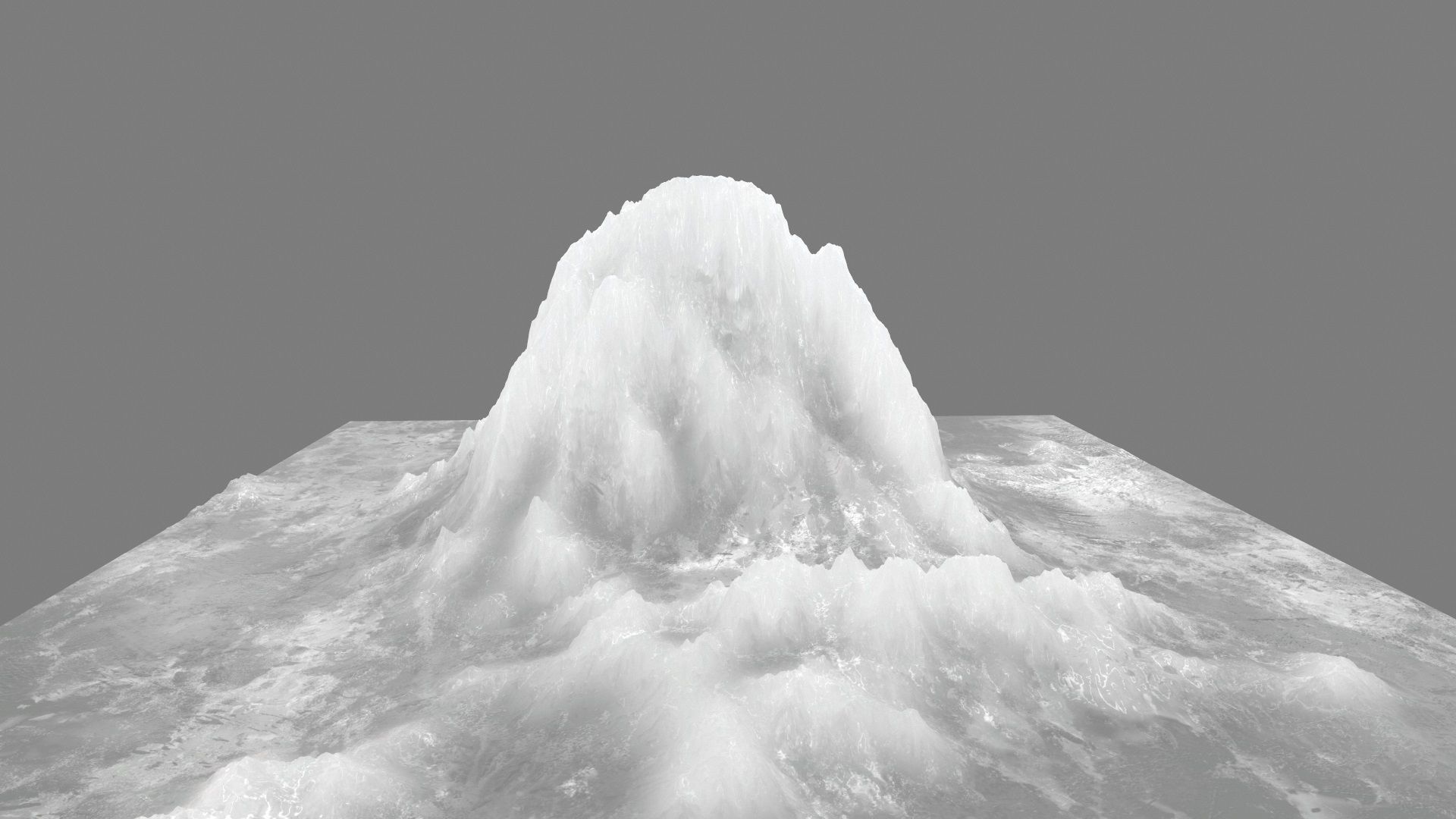 iceberg crystal mountain - cover art Low-poly 3D model_3