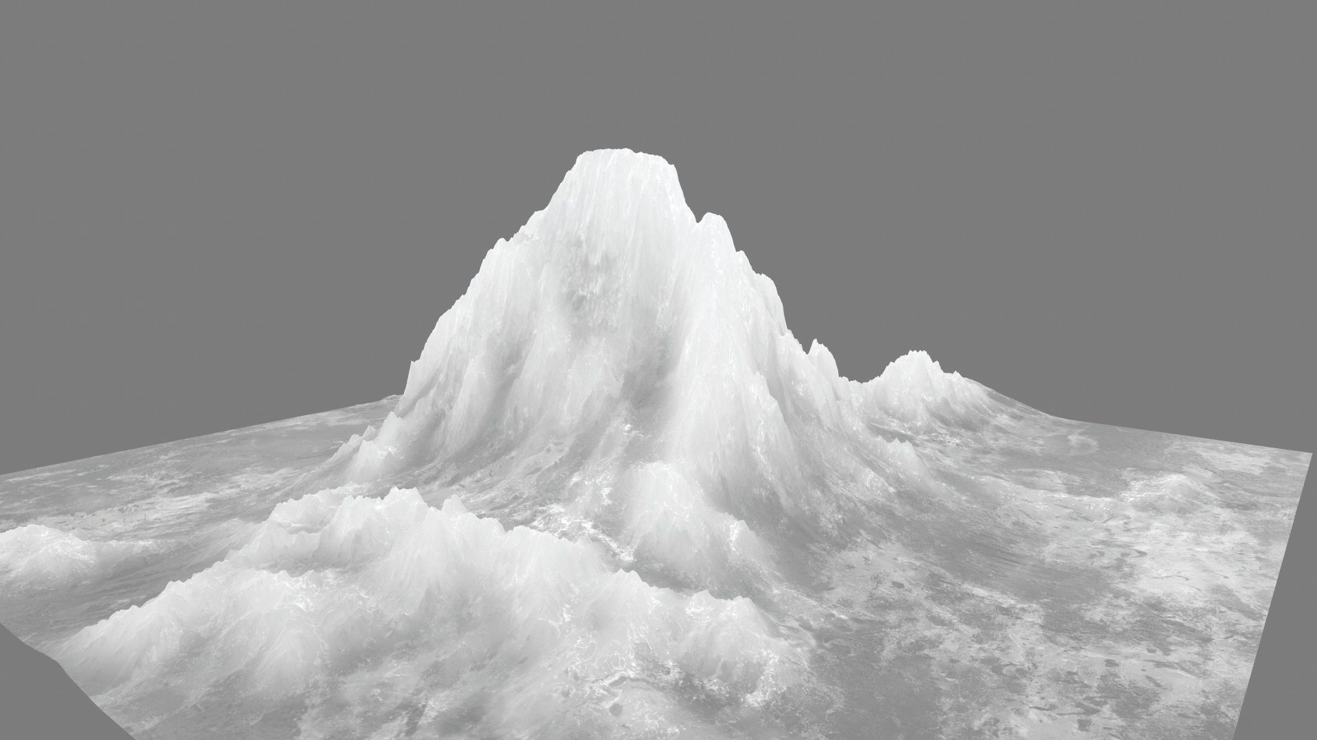 iceberg crystal mountain - cover art Low-poly 3D model_1