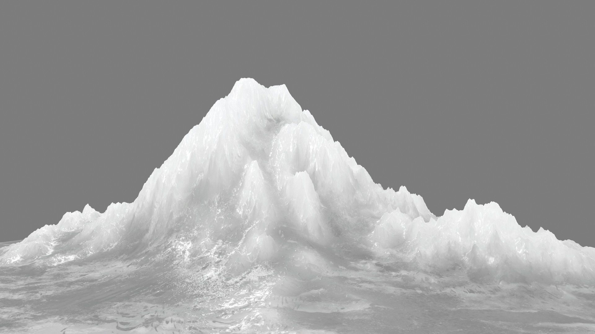 iceberg crystal mountain - cover art Low-poly 3D model_12