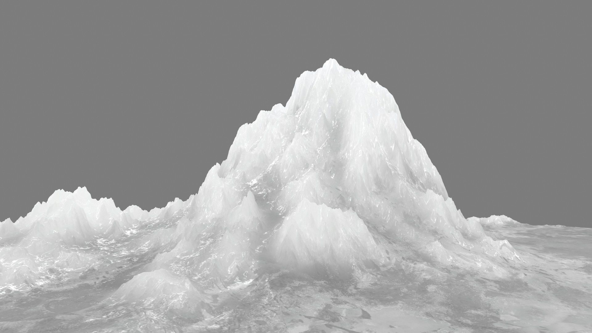 iceberg crystal mountain - cover art Low-poly 3D model_8