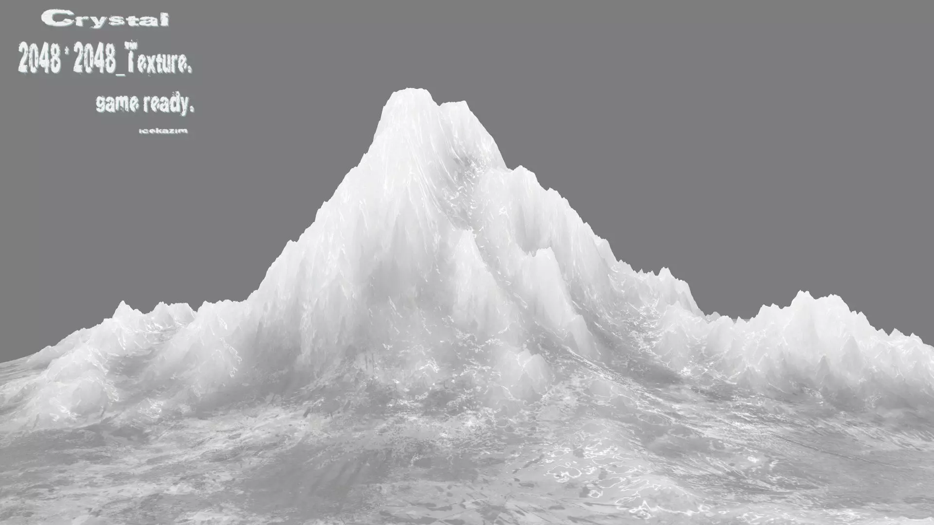 iceberg crystal mountain - cover art Low-poly 3D model_0