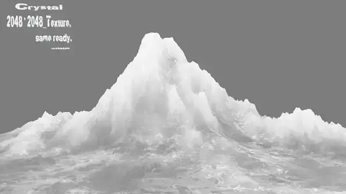 iceberg crystal mountain - cover art Low-poly 3D model