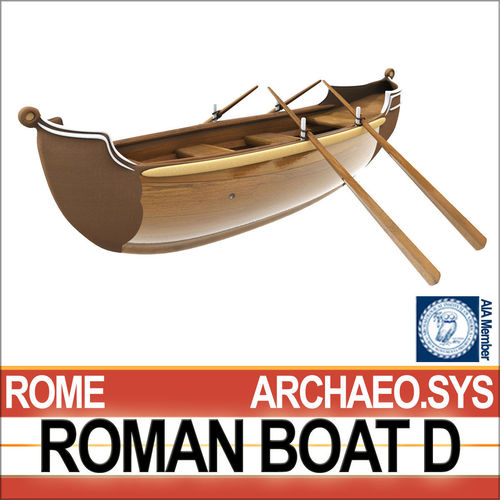 Ancient Roman Boat D 3D model