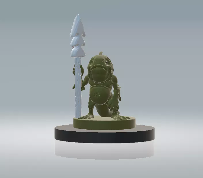 Cute 3D Frog with a Magical Ice Tree 3D print model