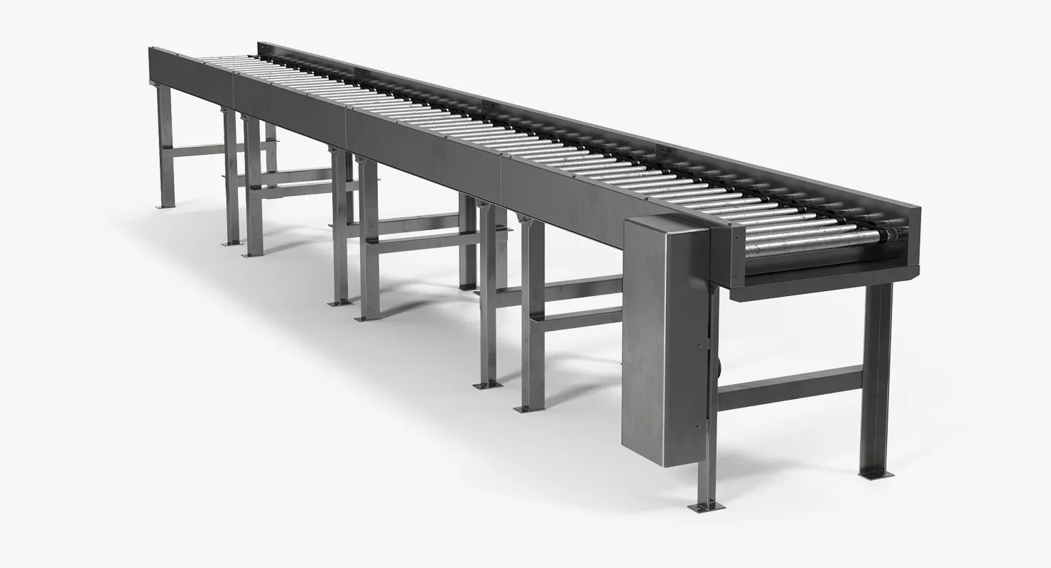 Horizontal Roller Conveyor Belt 3D model