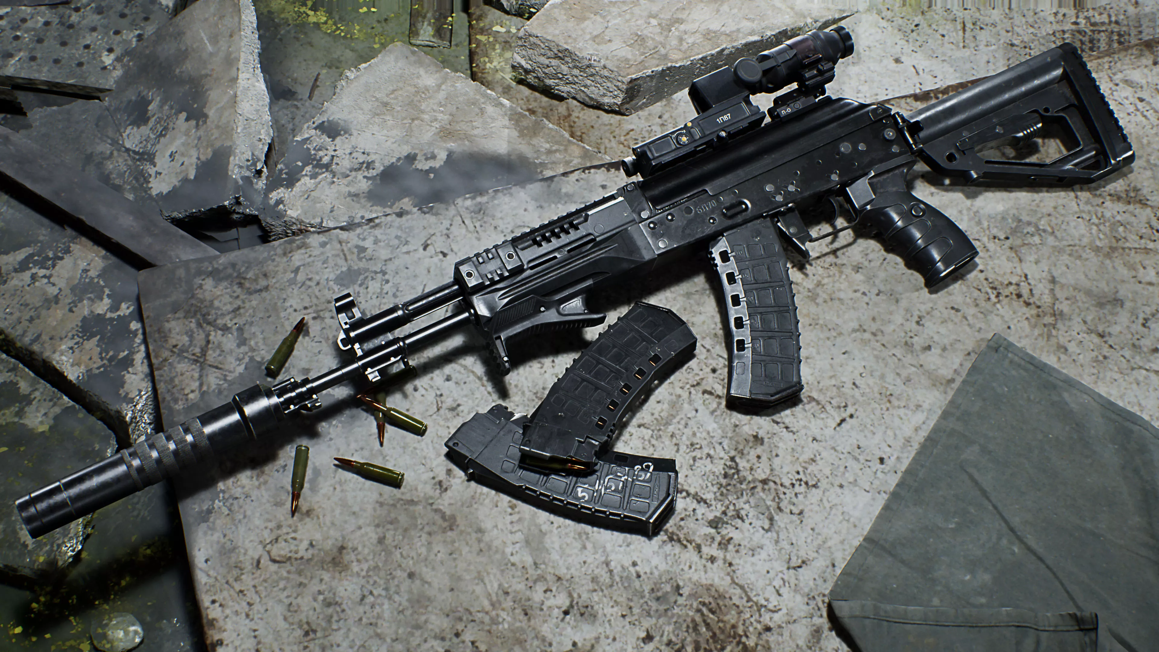 AK-12 Low-poly 3D model