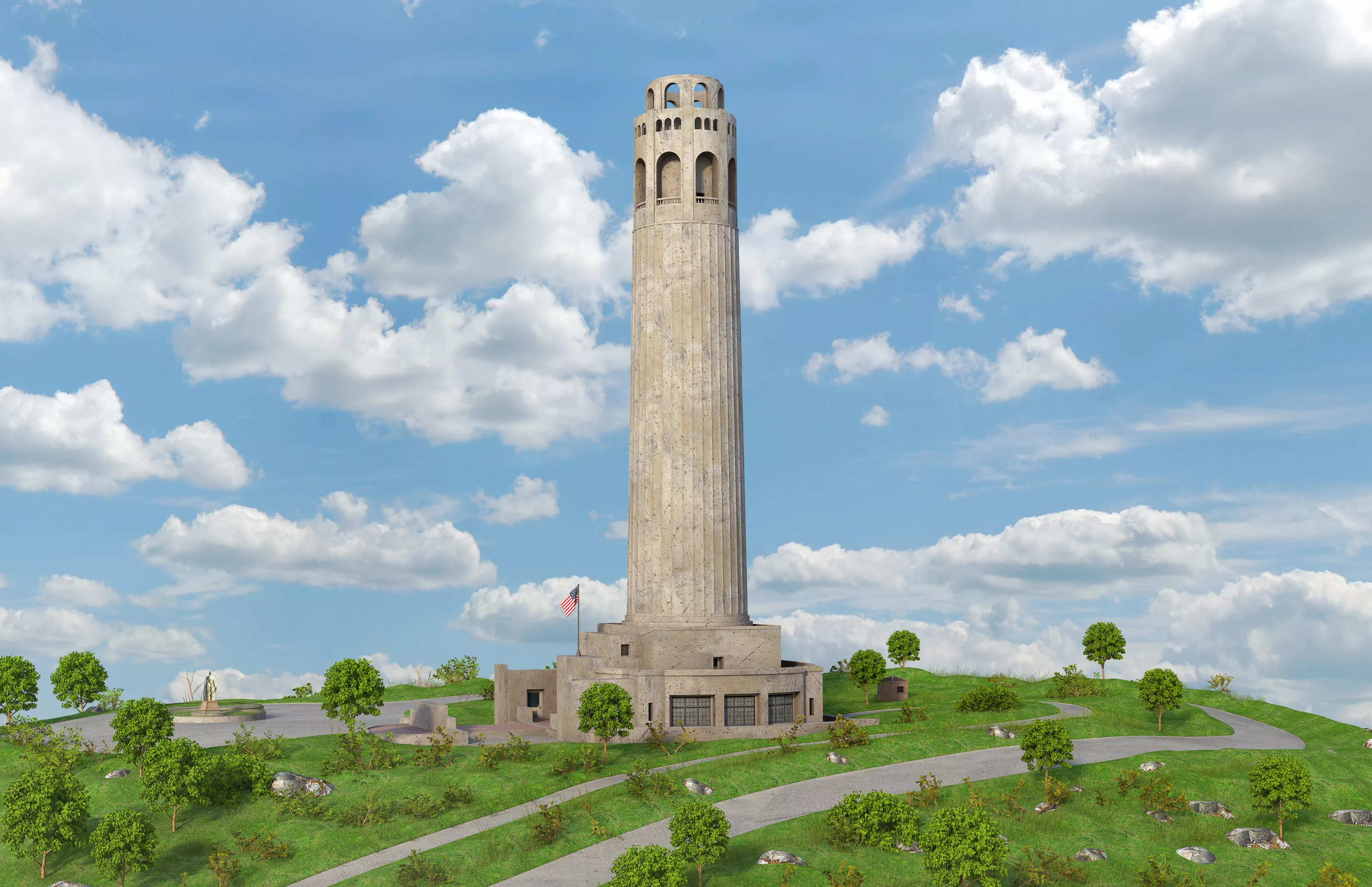 Coit Tower San Francisco 3D model