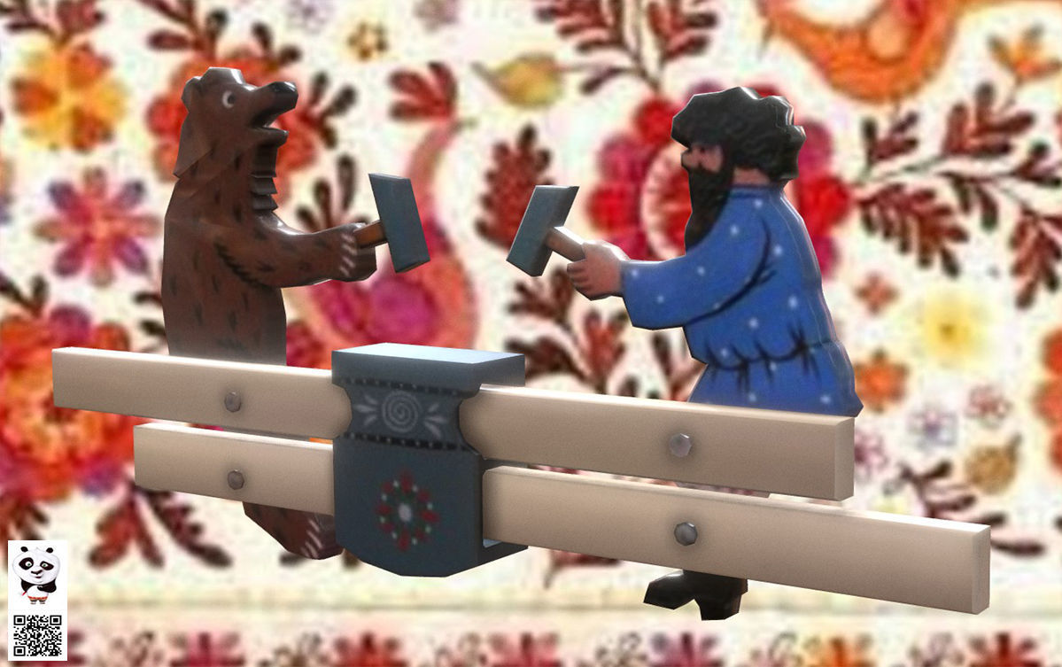 Bogorodskaya toy Blacksmiths 3D print model_4