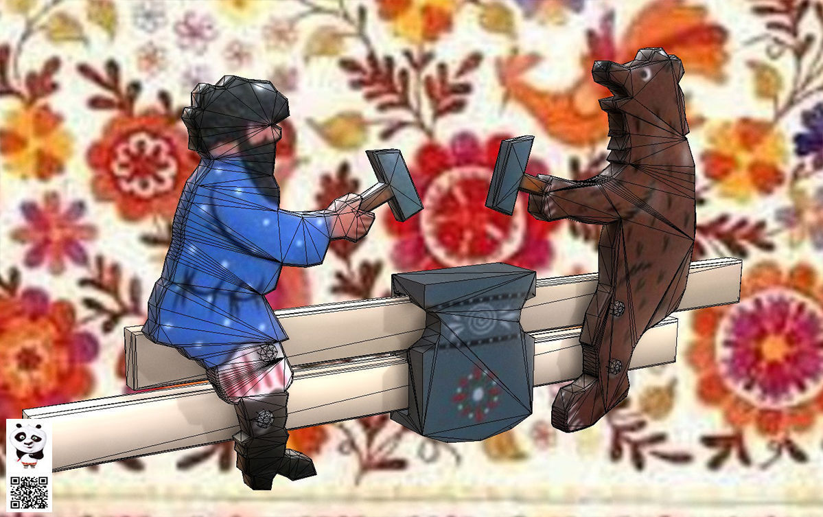 Bogorodskaya toy Blacksmiths 3D print model_5