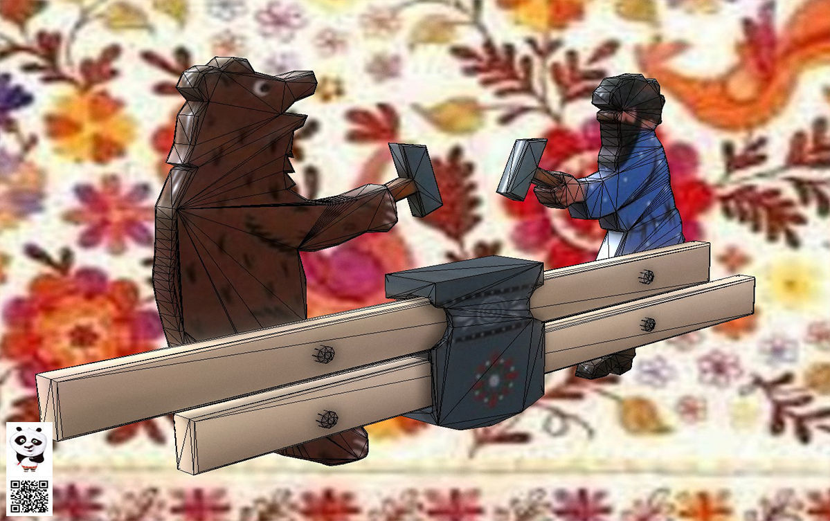 Bogorodskaya toy Blacksmiths 3D print model_6