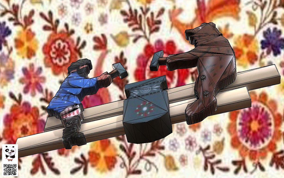 Bogorodskaya toy Blacksmiths 3D print model_3