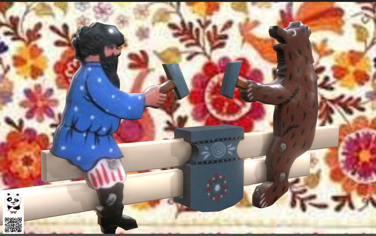 Bogorodskaya toy Blacksmiths 3D print model_0