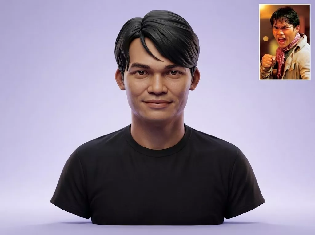 Tony Jaa Portrait Bust 3D Printable 3D print model