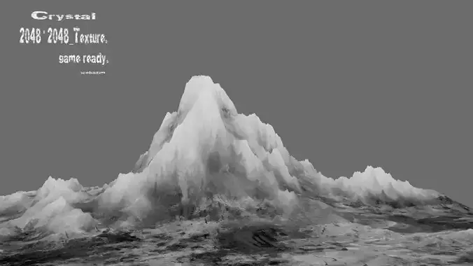 iceberg crystal template Low-poly 3D model